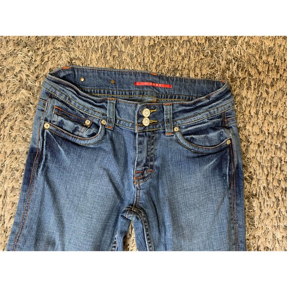 Women's/juniors Vigoss Denim Capri Size 1 Medium Blue wash Button flap pockets - Picture 4 of 11